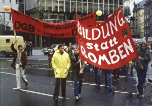 Offenbach. DGB demonstration against austerity policies on 16