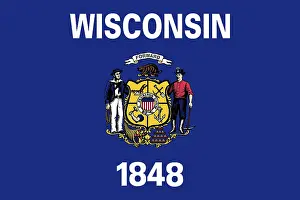 Official Large Flat Flag of Wisconsin Horizontal