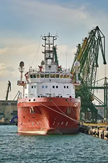Offshore Supply Ship (Platform Supply Vessel) in the Port Varna