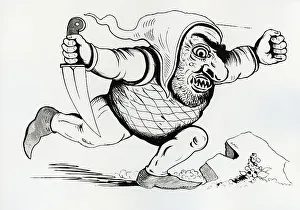 The ogre, drawing by Count Franz Pocci, 1807-1876