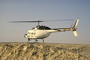 Oil industry in the Ras Tanura area, Saudi Arabia, Bell 206 JetRanger helicopter 1979, Asia