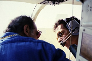 Oil industry in the Ras Tanura area, Saudi Arabia, Bell 206 JetRanger helicopter pilot, 1979, Asia