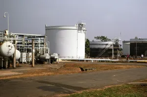 Oil refinery, Freetown, Sierra Leone, West Africa, 1978, Africa
