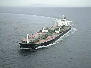 Oil tanker in Atlantic ocean