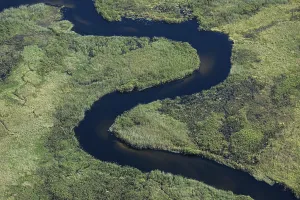 Okawango Delta pan style, meandering courses of the Okawango River