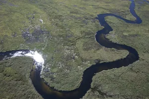 Okawango Delta pan style, meandering courses of the Okawango River