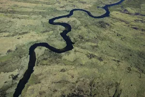 Okawango Delta pan style, meandering courses of the Okawango River
