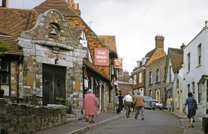 The Old Bell pub, Ye Olde Bell Inn, Star Brewery, The Mint street, Rye, Kent, England, UK early 1960s