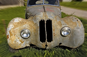 Old BMW junk car