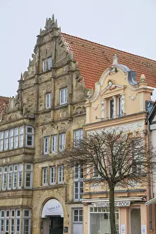 Framed Print : Old brewery in Weser Renaissance style on the market square