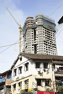 Old building Chaughade Wala chawl mass urban housing