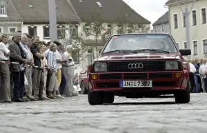 Old cars at a rally in Bischofswerda