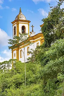 Old catholic church of the 18th century located in the center of the famous