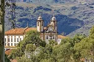 Old catholic church of the 18th century located in the center of the famous