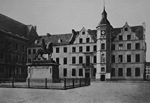 Old city hall and Jan Wellem monument in Duesseldorf