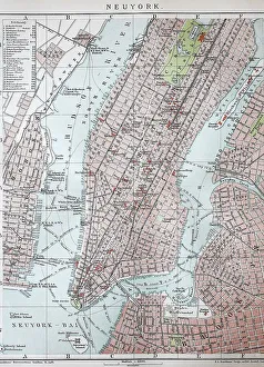 Old City Map of New York and Manhattan