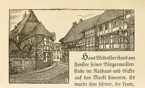 Old city wall, historical city view