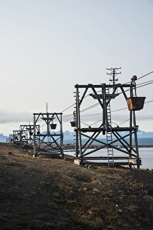 Category Scandinavia Prints: Old coal trolleys in Longyearbyen