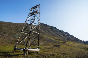 Old coal trolleys in Longyearbyen