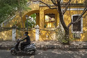 Old colonial villa on a street