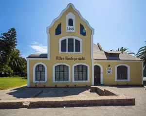 Old district court, architecture from German colonial period