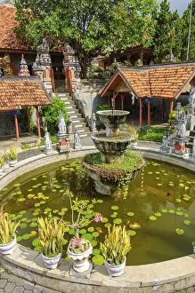 Old fountain in Brahma Vihara Arama Buddha Banjar Buddhist monastery