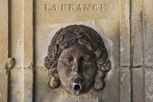 Old fountain with la france lettering
