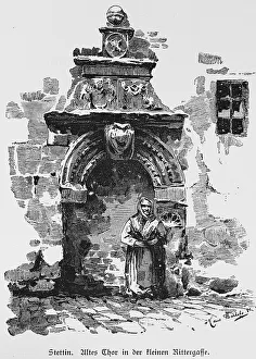 Old gate in the Rittergasse, Stettin or Szczecin