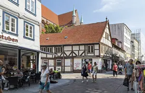 Old half-timbered houses and shops in the Schmiedstrasse