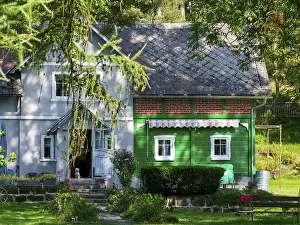 Old half-timbered houses, villages and green countryside