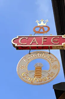 Old hanging sign of a cafe, Gengenbach