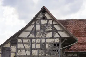 Old historic half-timbered house