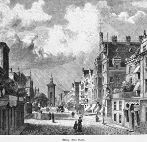Old market in Elbing or ElblCg