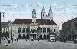 Old market and town hall of Magdeburg