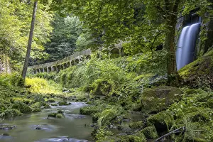 Old Niezelgrund hydroelectric power station Lohmen Gorge waterfall