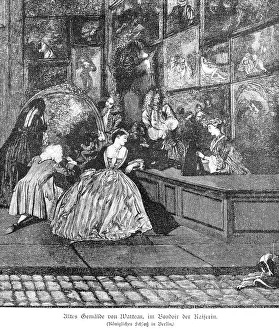 Old Painting by Antoine Watteau