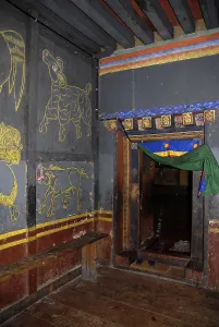 Old paintings inside the Dzong