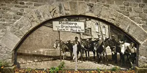 Old photo on the Eselsweg, the ascent to Drachenfels