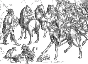 Very old representation of Turkish soldiers