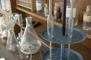 Old Science equipment for chemical experiment and produce