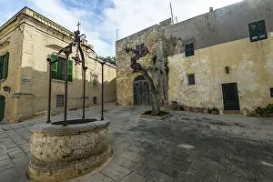 Old square in Silent City of Mdina, Malta