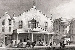 The old Theatre Royal on Princes Street in 1829
