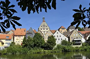 Old town in Besigheim, half-timbered house
