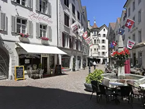 Old town of Chur with Buhler's confectionery