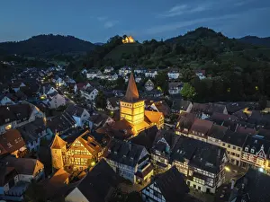 The old town of Gengenbach at the blue hour