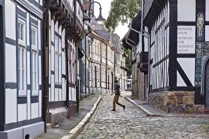 Old town Goslar, half-timbered houses