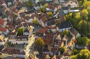 Category Cities DE Prints: Old Town with half-timbered houses