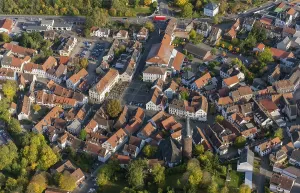 Category Cities DE Prints: Old Town with half-timbered houses
