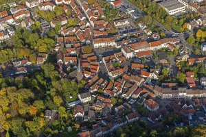 Category Cities DE Prints: Old Town with half-timbered houses