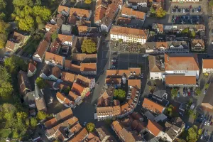 Category Cities DE Prints: Old Town with half-timbered houses